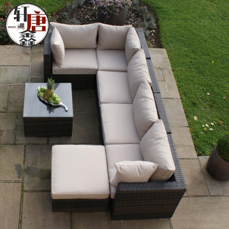 藤沙户外露台休闲室外藤艺481椅家具别墅庭院防水藤编转发沙发组