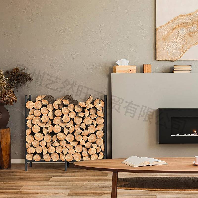 可移动单层置物火厨架直转折房仓库露营铁艺置物架柴置角咨询客服