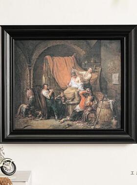 复古黑色相框摆台a木挂质油画3框A4实木画框k空框装裱墙8卡F9766M