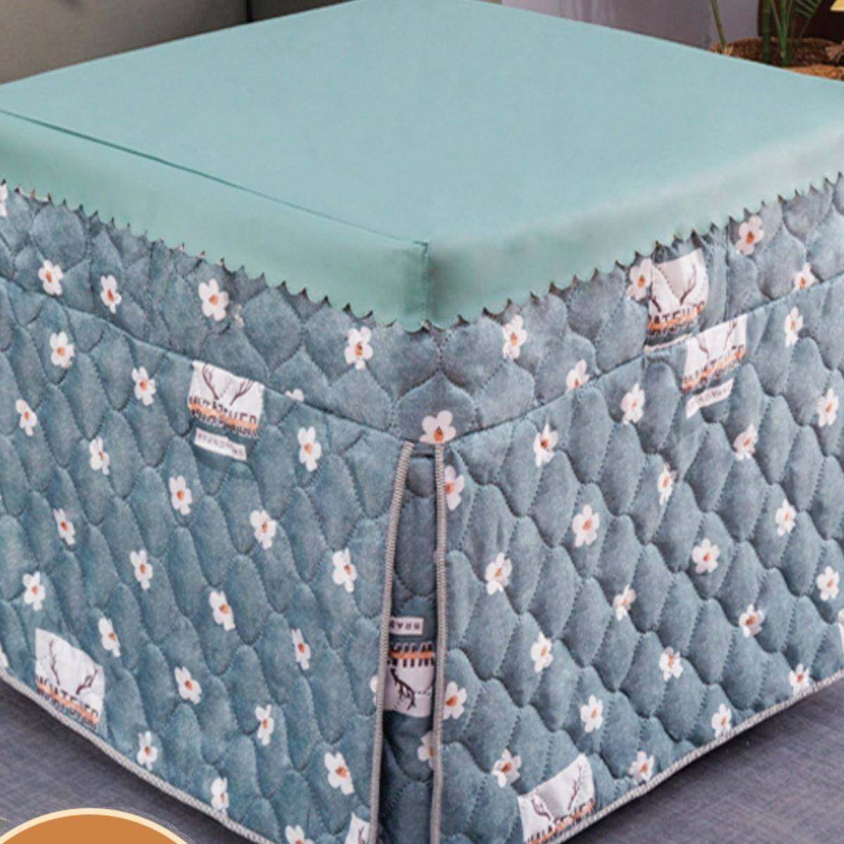 新款冬季套电炉罩烤火QK689641桌子被烤火桌布罩加厚正方电暖炉取