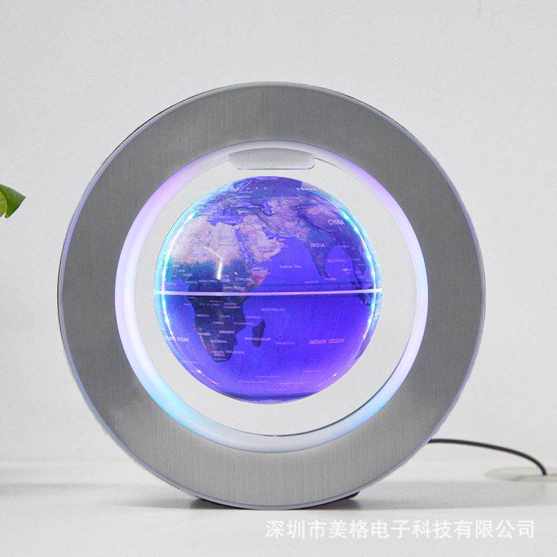 磁浮地球仪4悬寸旋发光转夜灯悬浮摆件工厂R4一件发制好LOGO