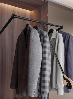 衣柜升衣衣帽间下拉式挂衣964架挂衣橱阻尼杆拉降杆家用衣通五金