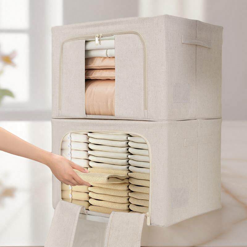 派士龙新PSL-A-06款天山棉麻可水理洗6收纳箱6升整师家用衣棉物被