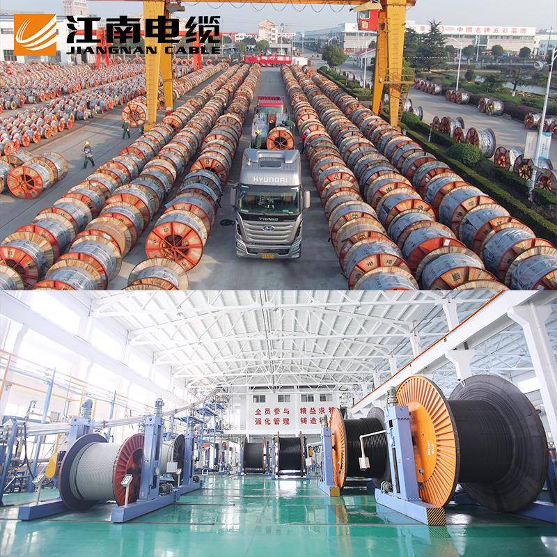 江南电缆无品牌/五彩J+VY3*10+1*6铜线芯电缆户外工程电力电缆3芯