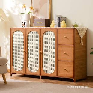 编书191带抽柜实木入小物户型简约户玄关藤柜家用门口收纳柜阳台