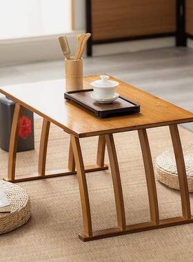 飘窗茶几家榻榻米茶桌日式禅意小阳台坐地矮桌用炕窗台NGU桌国学