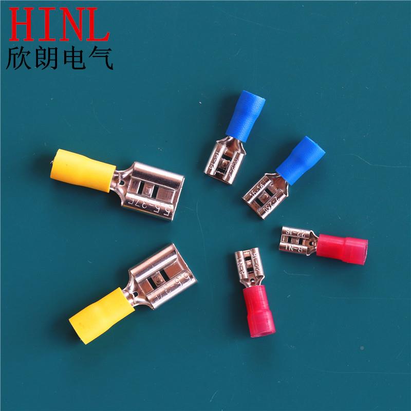 CJH头FFDD1.25-DD2-20母绝接缘接线端子冷预压端头公母5插簧端子