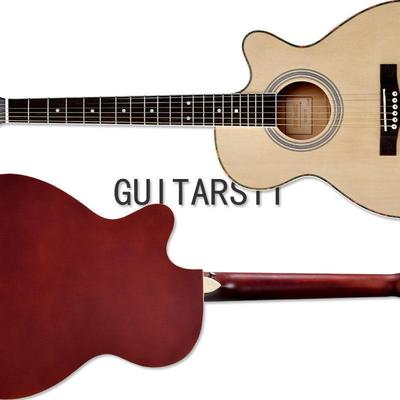 40寸椴木民缺角AG40练习琴G40哑光木新手入A门木吉谣他jita色乐器