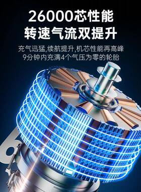 车载汽充气泵1无线便携高式电动打气筒带压力71873表2V压两用车打