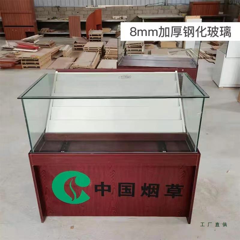 新款便木利店质烟柜璃展多示柜带收985银一玻体组合功能香烟柜台