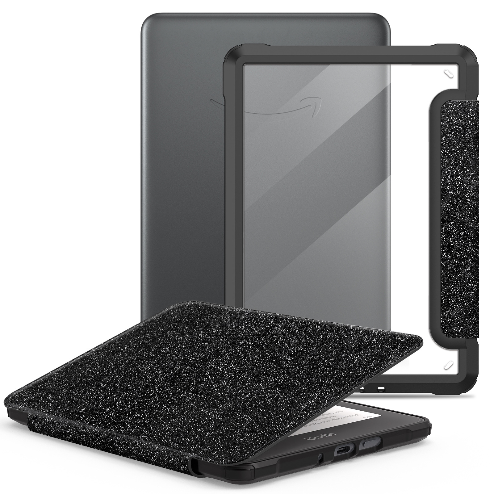 适用kindle colorsoft磁吸保护套全包防摔kpw6休眠壳7寸电子书壳paperwhite12th翻盖壳亚克力透明壳纯色皮套