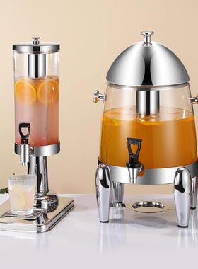 自助餐透明17625不加锈钢果汁鼎酒店保温冷饮料机牛奶豆保电热果