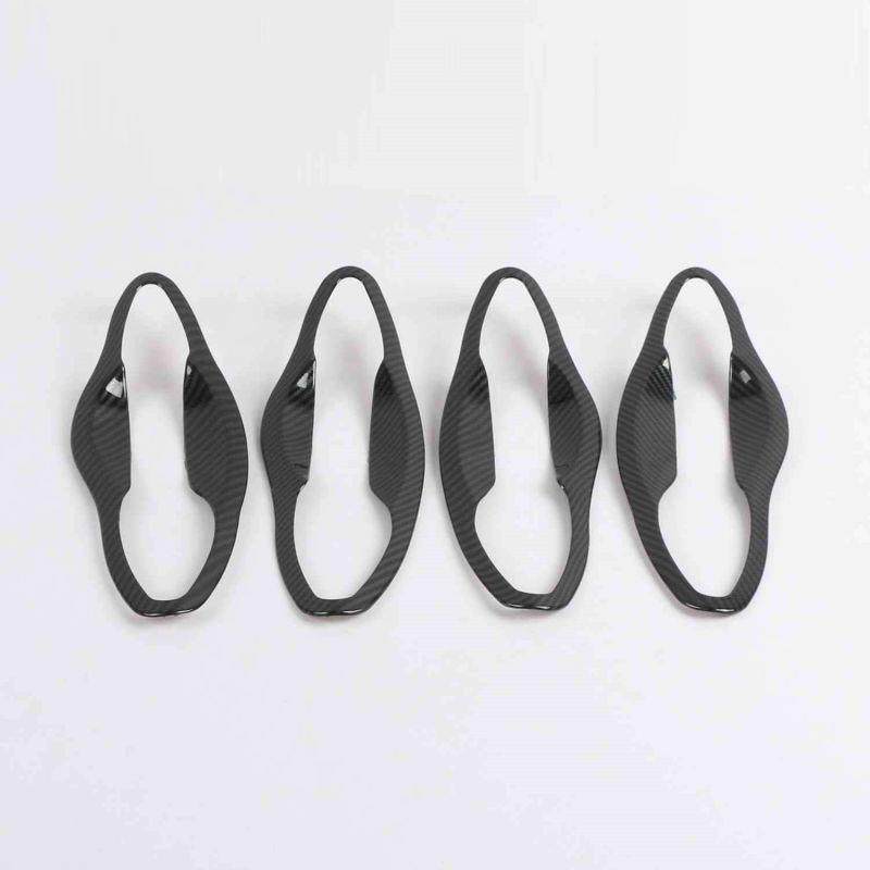 适用于11外-15-16现代纹朗动25177门碗拉手车门把手盖碳纤款改装