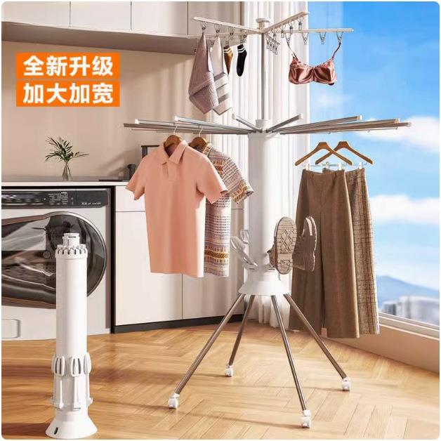 章鱼晾衣架落地装免安可折叠挂阳台家用多功晾能晒衣室内晒衣多种