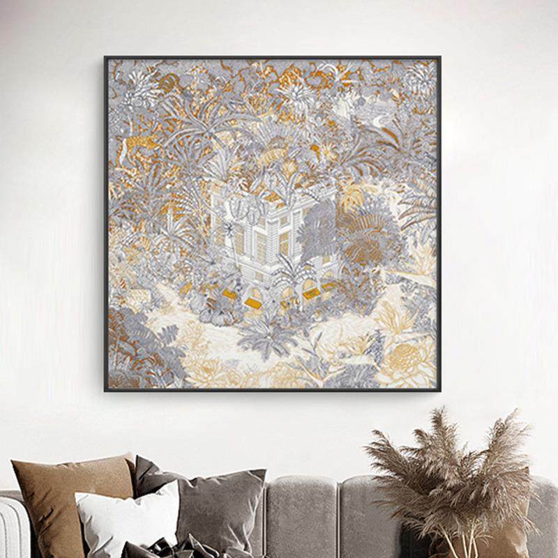 热画带丛林轻装饰条简笔画挂画客厅背景线墙壁画热带丛林样奢板房,家居饰品,现代装饰画,淘宝优惠券,粉丝福利购,淘宝优惠卷