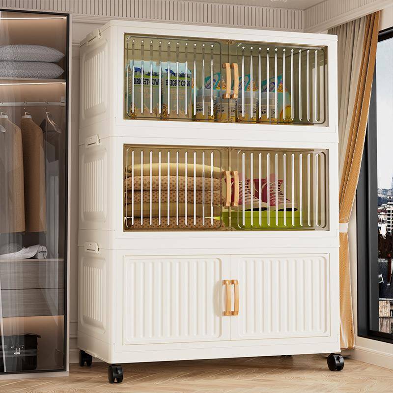 85柜超面宽可折叠MNK85收纳卧室衣物整理柜大简易成人大橱衣免安