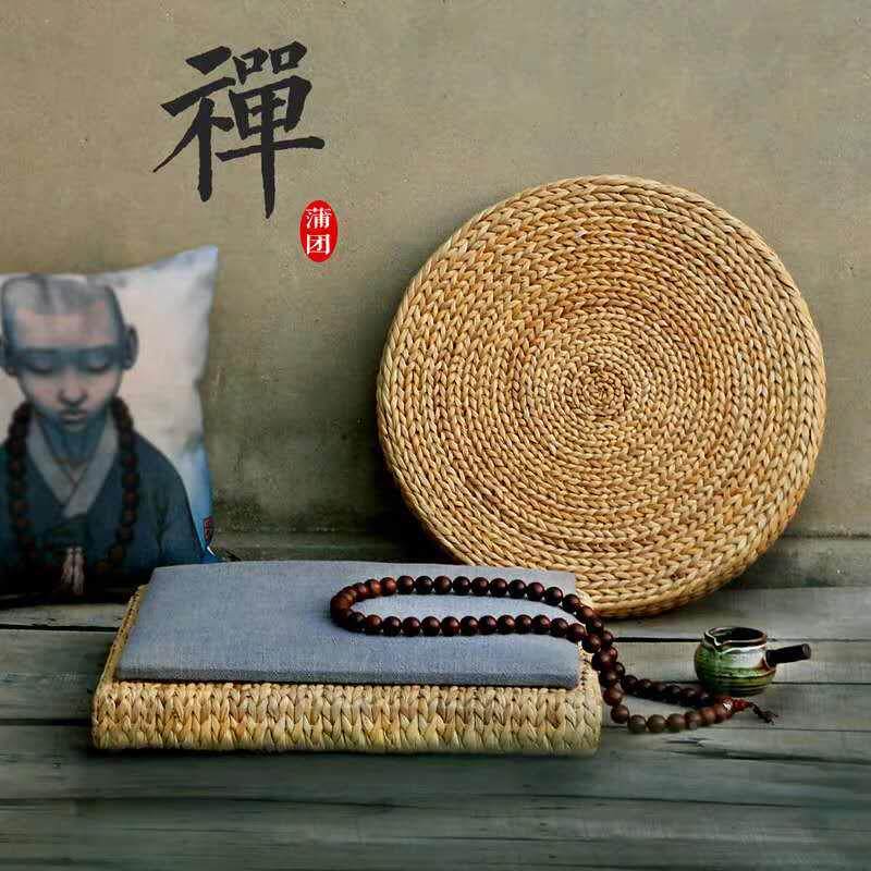 草藤雀草-43编垫方茶形坐垫打坐拜佛蒲拜团日韩式飘窗跪加厚瑜伽