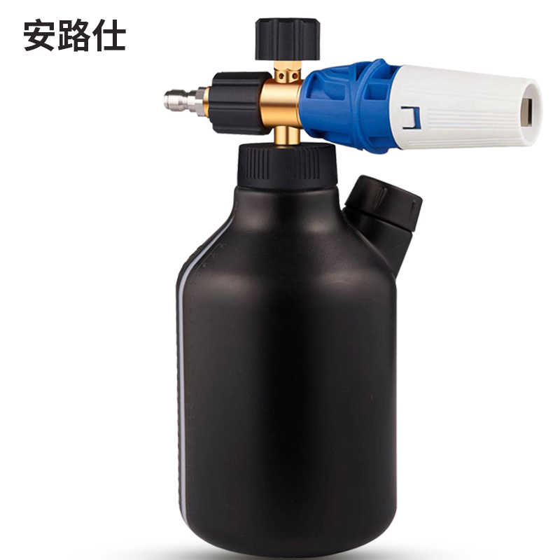 pa洗车泡沫喷壶高压洗车机泡沫壶雪D花家用水枪头套装扇形快插台
