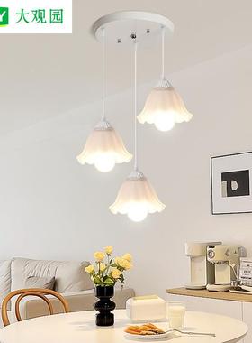 大灯观272朵园餐厅现代约法式北欧创意花三头餐厅灯餐桌饭厅灯L27