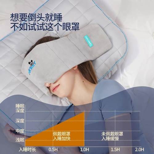 科技重力眼罩睡遮觉光专用助午630睡眠睡女士男成人耳罩头巾
