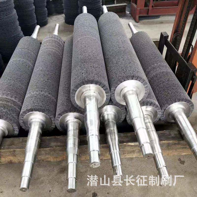 定制磨料丝辊毛刷研磨酸去毛刺除锈抛光刷毛WKR刷滚动刷辊洗毛刷