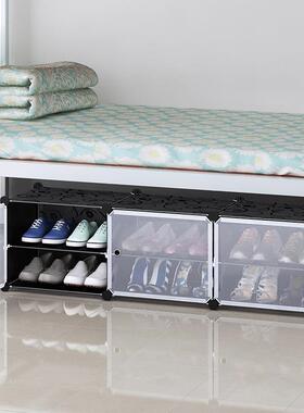 大学生简鞋架舍门口寝宿室架床下桌OXR下床底多层防尘省空鞋龚之