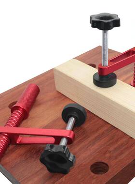 木工快速压料器192/0m动m桌面压板压料夹木工夹工具手持D19mm红色