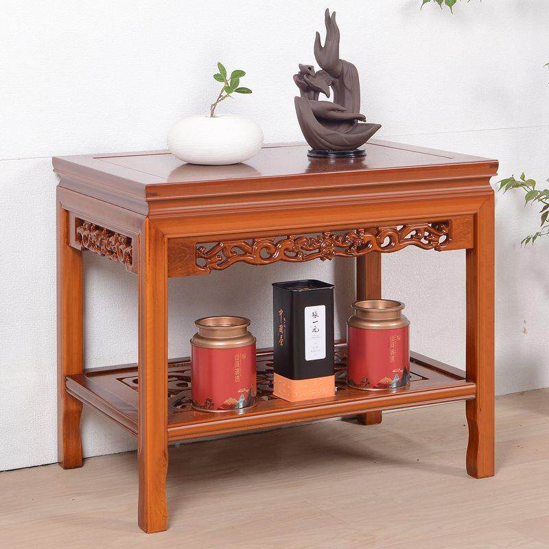 沙发边无品牌/几角几柜茶实木小几简约小品方桌多功能抽屉款新客