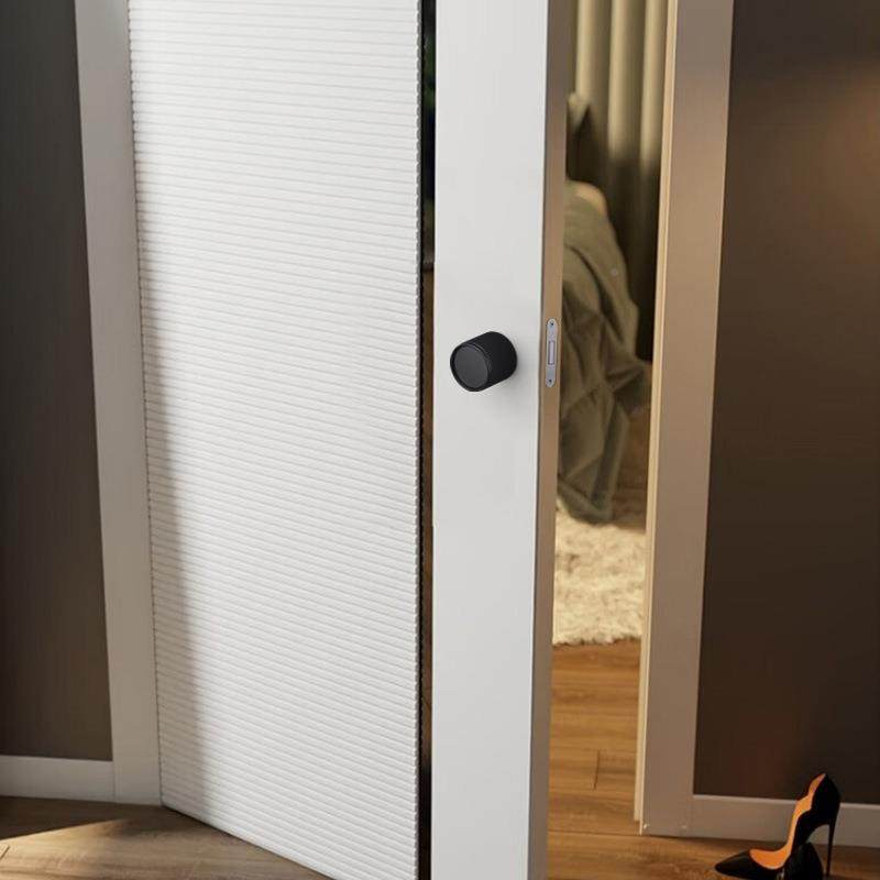 隐门锁室内卧MS905室单边锁背景墙门隐藏暗锁形面单简暗装黑色极