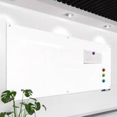 871白磁性钢化玻璃白板白挂式 磁 办公室写字板家挂用教学培训超式