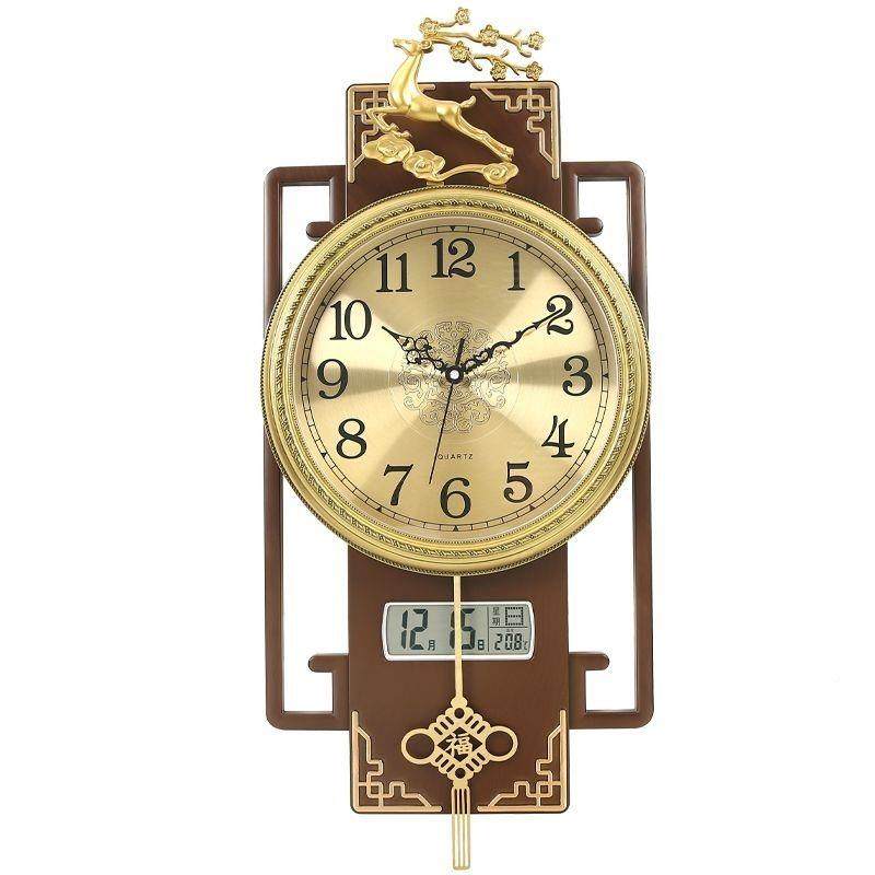 奥宇牌新中式挂钟卧室家用挂表高档大气英钟石表厅001客墙钟上表