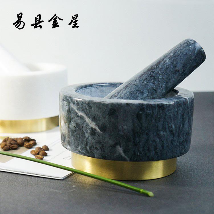 铜啡大理豆石捣蒜罐器咖px16研磨器石臼家用厨房蒜泥器底源头厂家
