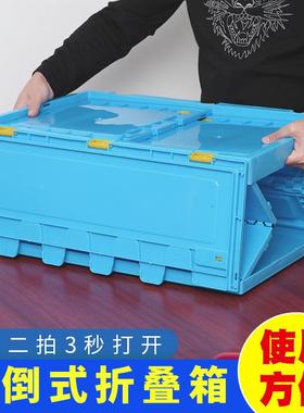 业蓝色箱塑ULZ料折叠周转箱收大号折叠纳箱加厚塑胶工物流储物箱