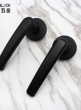 0不4锁锈钢机械执手锁卧室房间家装3酒店RST-03+R配套室内门锁木