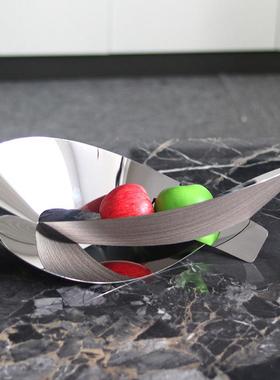 轻奢简约创居意装异形VCX金属木纹果盘摆件样板间民宿家客软饰厅