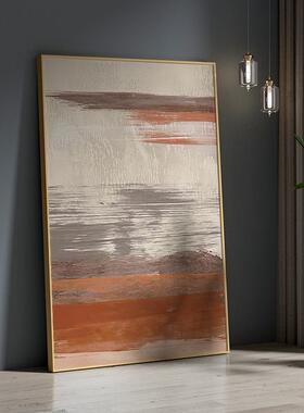 现代轻奢客厅户玄关装画抽象橙色艺术墙入S-959壁极饰落地大尺简
