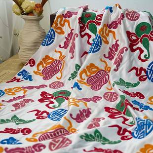 国风古典七彩八宝葫XB5264-3芦花雪尔尼提面料秋冬旗袍马布甲棉袄