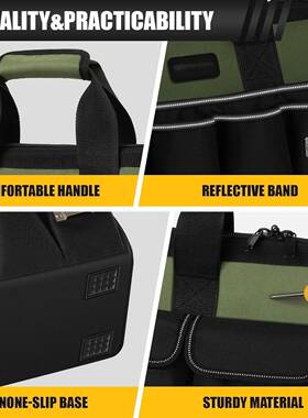 深圳工厂工具手袋提25个口袋携式工具收纳84555电工便维修手包提