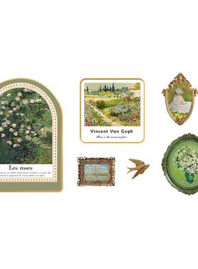 挂法式客厅装画绿色沙发背景油墙组合画梵高餐厅风SF800713景饰墙