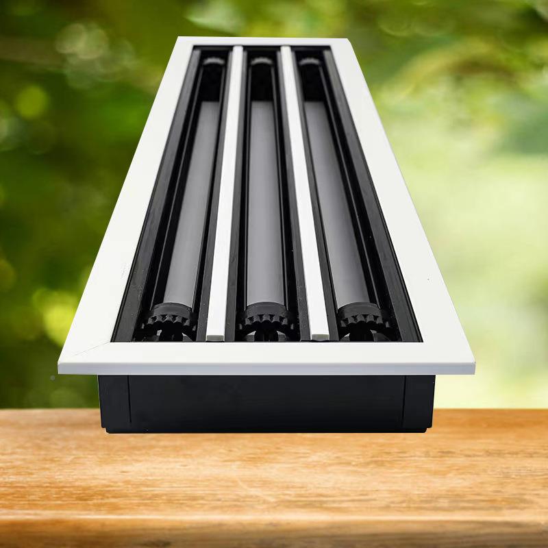 ABS线爪型风口中央空调边出风口格栅口71预埋式风条形性无框送风