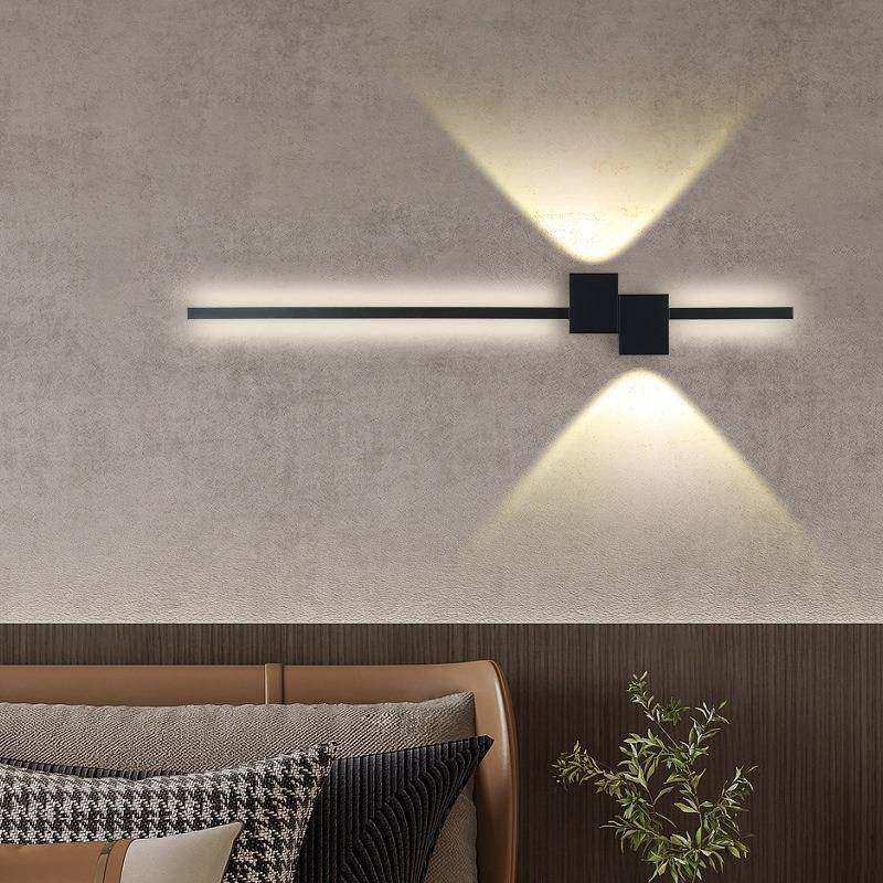 创意极视简卧室床头壁灯格卧室床沙发背景头电墙栅95093墙壁装饰