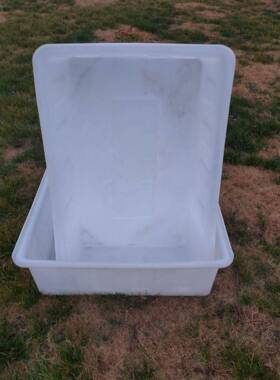 牛筋塑料盆滚塑浅箱活鱼盆浅水箱KNO料矮方形箱长方方浅箱水产养