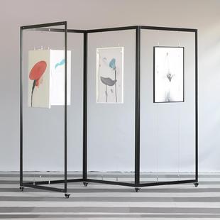 书画摄影展示架铝合金美户术卷轴画画框挂架子厂家儿园绘幼zhanji