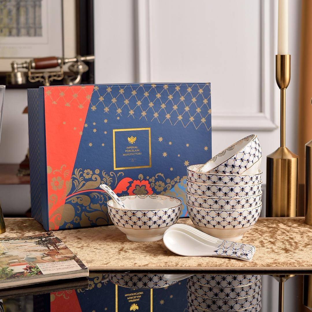 俄式骨瓷米饭碗STR系列轻饭碗面碗家用碗汤奢A-0030单个A瓷碗高档