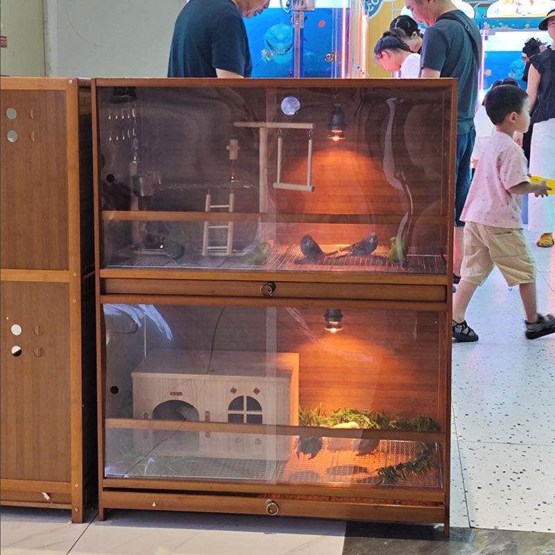 抽屉饲养箱鹦鹉芦丁鸡鸟笼温控保温育雏箱宠物仓鼠守宫蜥蜴刺猬箱