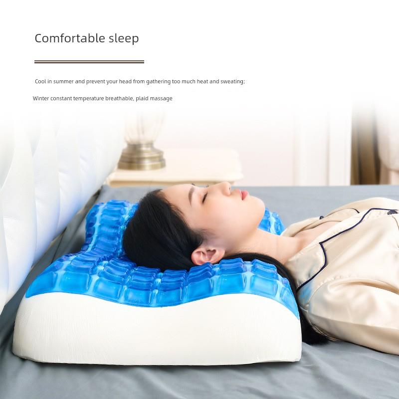 凝胶枕头助睡眠护劲椎记忆棉枕芯护颈枕夏季清凉睡觉用修覆颈椎枕