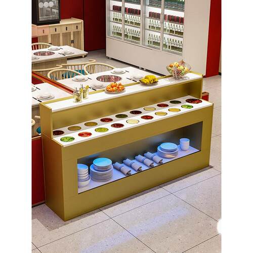 火锅店调料台自助小料台烤肉店蘸料台水果凉菜摆台饭店餐厅佐料台