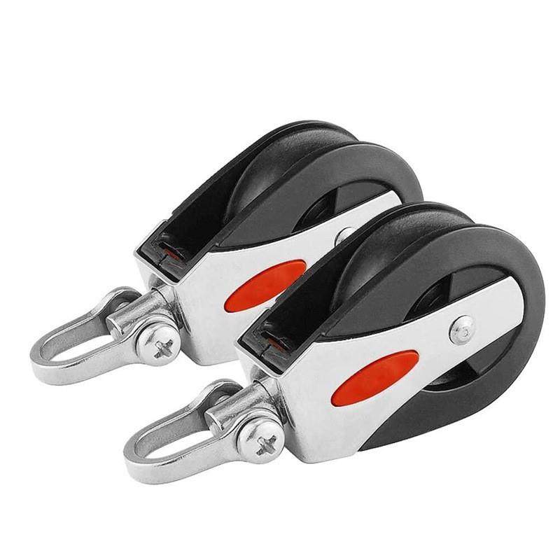 不锈钢尼无品牌/龙绳滑AB金单S塑料滑轮轮旋转轴承游艇房车船用五