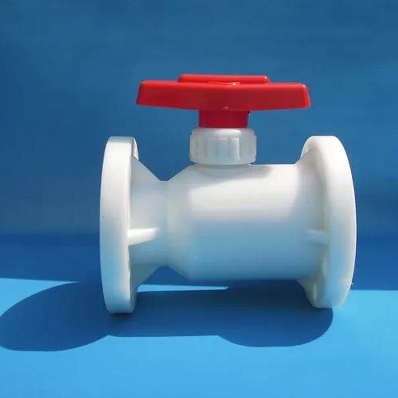 p法烯兰球阀塑门料化工阀直通式聚丙pPP无品牌/法兰球阀化工活接