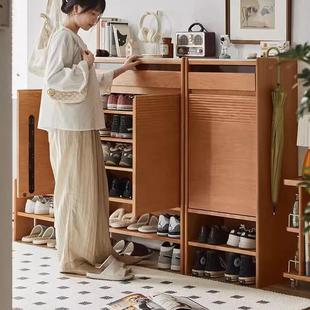 北简IOV欧实木鞋 柜用小户型家岩板合多功能收纳玄关柜入户约组储